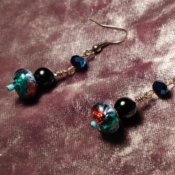 Handmade Earrings with Beautiful Glass Beads - Picture 9 of 9